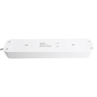 Удлинитель 4-местный с/з с выключ. STEKKER HM071-41-03 3x1мм2, 3м, 250В, 16А, 1USB+2C, 2.4A, сер Home, белый 50140