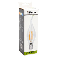 Лампа светодиодная Feron LB-718 Свеча на ветру E14 15W 230V 4000K 38263 Лампа светодиодная Feron LB-718 Свеча на ветру E14 15W 230V 4000K 38263
