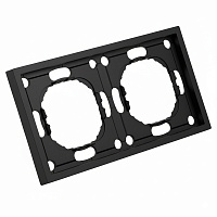 Рамка STEKKER, PFR00-5002-05 2-местная, серия Эмили, черный уголь, soft touch 49859