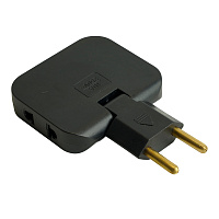 Разветвитель сетевой 3-местный б/з STEKKER ADP10-23-22, 250В, 10A, черный 50068