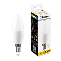 Лампа светодиодная Feron LB-970 Свеча E14 13W 175-265V 2700K 38107 Лампа светодиодная Feron LB-970 Свеча E14 13W 175-265V 2700K 38107