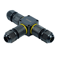 Соединитель-коннектор для проводов T 3-контактный LD556 STEKKER, водонепрониц. пружинный контакт  50558