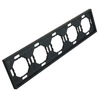 Рамка STEKKER, PFR00-5005-05 5-местная, серия Эмили, черный уголь, soft touch 49862 Рамка STEKKER, PFR00-5005-05 5-местная, серия Эмили, черный уголь, soft touch 49862