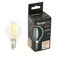 Лампа светодиодная Feron.PRO LB-1708 Шарик E14 1320LM 8W 175-265V 6400K 51261 Лампа светодиодная Feron.PRO LB-1708 Шарик E14 1320LM 8W 175-265V 6400K 51261