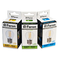 Лампа светодиодная Feron LB-61 Шарик E27 5W 230V 4000K 25582 Лампа светодиодная Feron LB-61 Шарик E27 5W 230V 4000K 25582