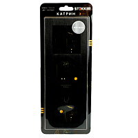 Рамка 3-местная, металл, STEKKER MFR00-7003-05, серия Катрин, черный 50020