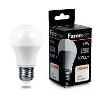 Лампа светодиодная Feron.PRO LB-1013 Шар E27 13W 175-265V 2700K 38032 Лампа светодиодная Feron.PRO LB-1013 Шар E27 13W 175-265V 2700K 38032