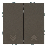 Выключатель 2-клавишный самовозвратный (механизм), STEKKER. 250В, 10А, серия Эмили, RSW10-5113-09, антрацит, soft touch 50367