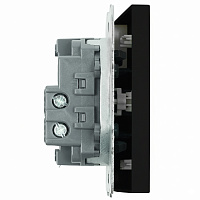 Переключатель 1-клавишный (механизм), СЗК, STEKKER, 250В, 10A, серия Эмили, RSW10-5105-05ZK, черный уголь, soft touch 50248