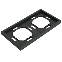Рамка STEKKER, PFR00-5002-05 2-местная, серия Эмили, черный уголь, soft touch 49859 Рамка STEKKER, PFR00-5002-05 2-местная, серия Эмили, черный уголь, soft touch 49859