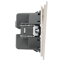 Выключатель 1-клавишный самовозвратный (механизм), STEKKER, 250В, 10А, серия Мия, RSW10-3112-08, пудровый жемчуг  50573