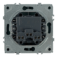 Выключатель 2-клавишный самовозвратный (механизм), STEKKER. 250В, 10А, серия Эмили, RSW10-5113-09, антрацит, soft touch 50367