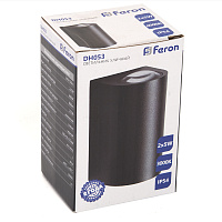 Светильник уличный светодиодный Feron DH053, 2*5W, 800Lm, 3000K, черный 48477 Светильник уличный светодиодный Feron DH053, 2*5W, 800Lm, 3000K, черный 48477