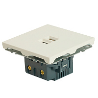 Розетка 2-местная USB + Type C (механизм), STEKKER, 250В, 20W, серия Эмили, RST10-5115-01, белый фарфор, soft touch  49879 Розетка 2-местная USB + Type C (механизм), STEKKER, 250В, 20W, серия Эмили, RST10-5115-01, белый фарфор, soft touch  49879