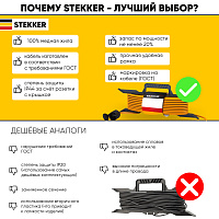 Удлинитель-шнур на рамке 1-местный c/з Stekker, HM02-01-30, 30м, 3*0,75, серия Home, оранжевый 39496 Удлинитель-шнур на рамке 1-местный c/з Stekker, HM02-01-30, 30м, 3*0,75, серия Home, оранжевый 39496