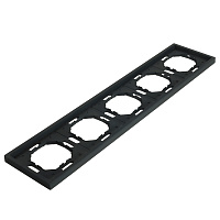 Рамка STEKKER, PFR00-5005-05 5-местная, серия Эмили, черный уголь, soft touch 49862 Рамка STEKKER, PFR00-5005-05 5-местная, серия Эмили, черный уголь, soft touch 49862