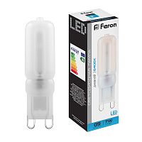Лампа светодиодная Feron LB-431 G9 7W 230V 6400K 25757 Лампа светодиодная Feron LB-431 G9 7W 230V 6400K 25757