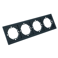 Рамка 4-местная, STEKKER, серия Мия, PFR00-3004-05, черный бархат 50464