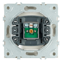 Розетка телевизионная 1-местная (механизм), STEKKER, 75 Ом, 5-862МГц, серия Эмили, RST00-5108-08, кашемир, soft touch 49901