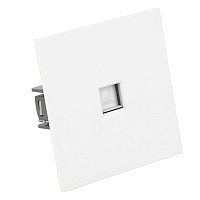 Розетка компьютерная 1-местная RJ-45 (механизм), STEKKER, серия Мия, RST00-3117-01, белая магнолия 50436