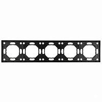 Рамка STEKKER, PFR00-5005-05 5-местная, серия Эмили, черный уголь, soft touch 49862