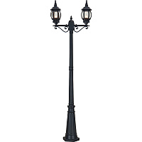 Светильник садово-парковый Feron 8114/PL8114 столб 2*100W E27 230V, черный 11213 Светильник садово-парковый Feron 8114/PL8114 столб 2*100W E27 230V, черный 11213