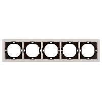 Рамка 5-местная, STEKKER, серия Мия, PFR00-3005-08, пудровый жемчуг 50490